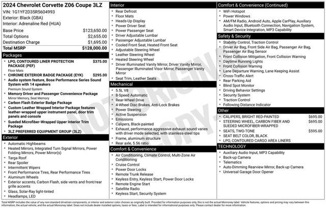 2024 Chevrolet Corvette 3LZ