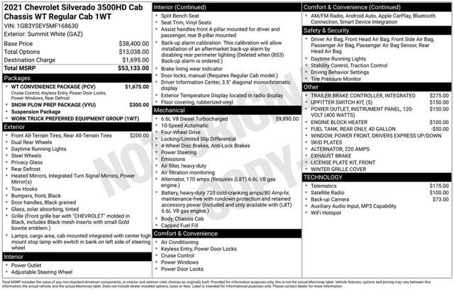 2021 Chevrolet Silverado 3500HD CC Work Truck