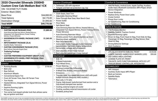 2020 Chevrolet Silverado 2500HD 4WD Crew Cab 159" Custom