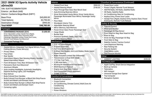 2021 BMW X3 xDrive30i
