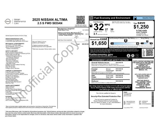 2025 Nissan Altima S
