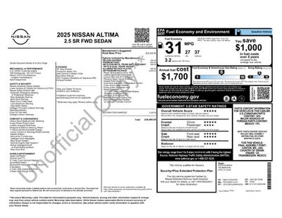 2025 Nissan Altima SR