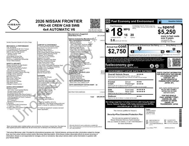 2026 Nissan Frontier PRO-4X