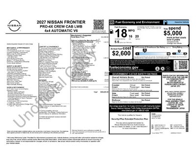 2027 Nissan Frontier PRO-4X