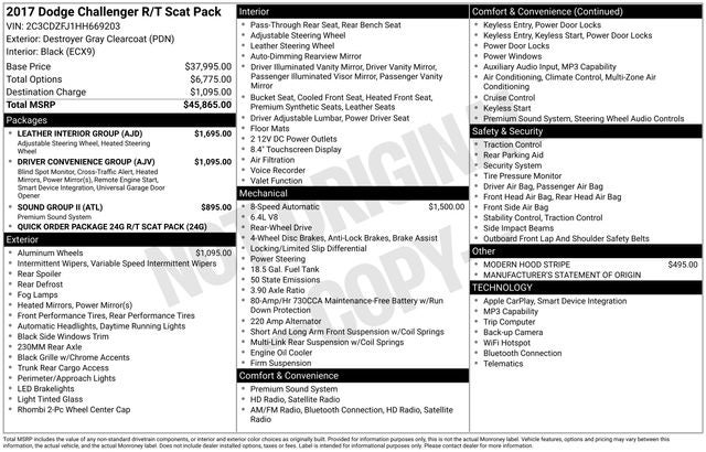2017 Dodge Challenger R/T Scat Pack