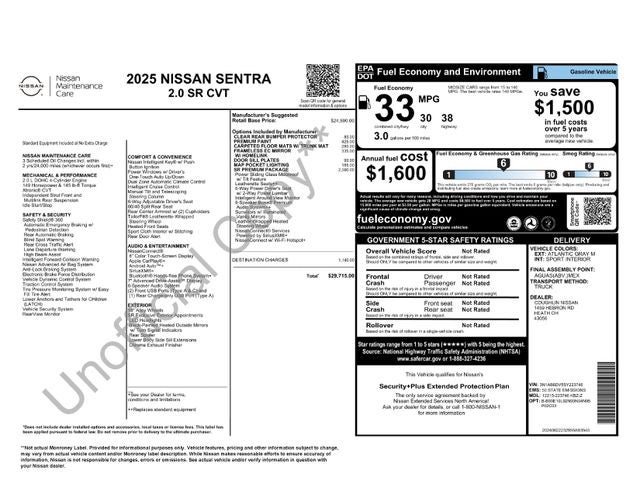 2025 Nissan Sentra SR