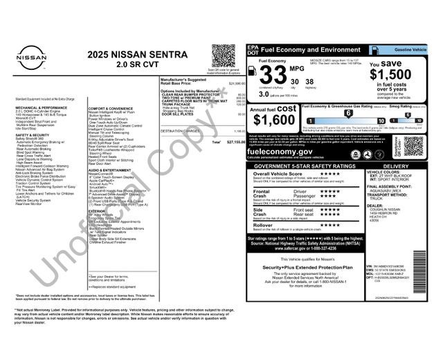 2025 Nissan Sentra SR