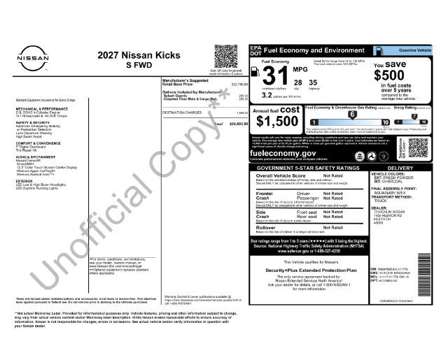 2027 Nissan Kicks S