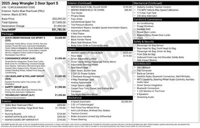 2025 Jeep Wrangler Sport S