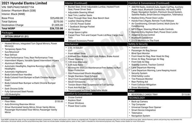 2021 Hyundai Elantra Limited