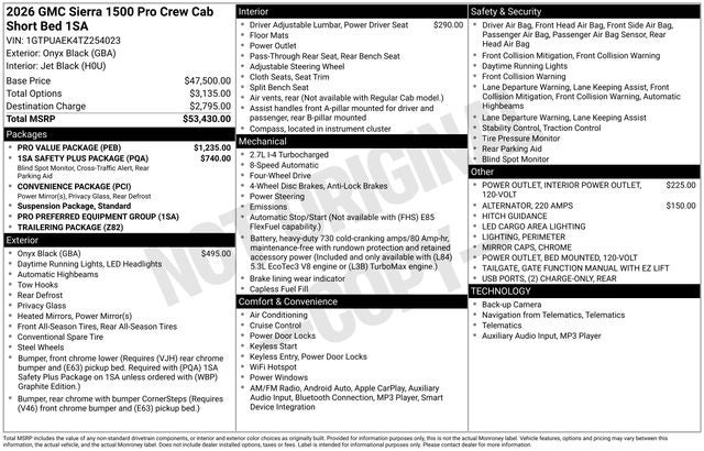 2026 GMC Sierra 1500 Pro