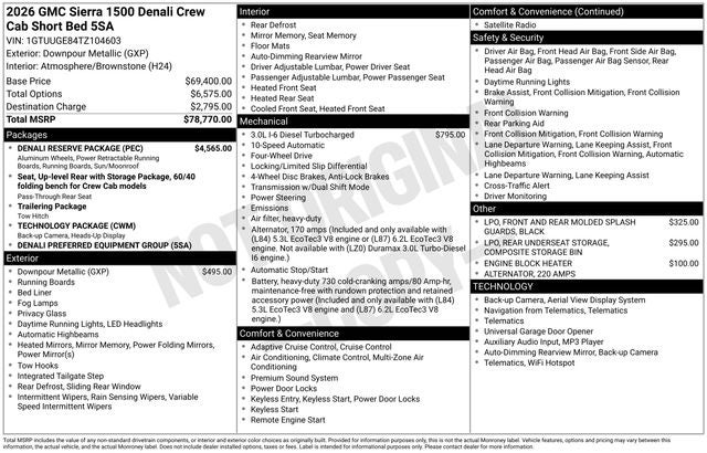 2026 GMC Sierra 1500 Denali