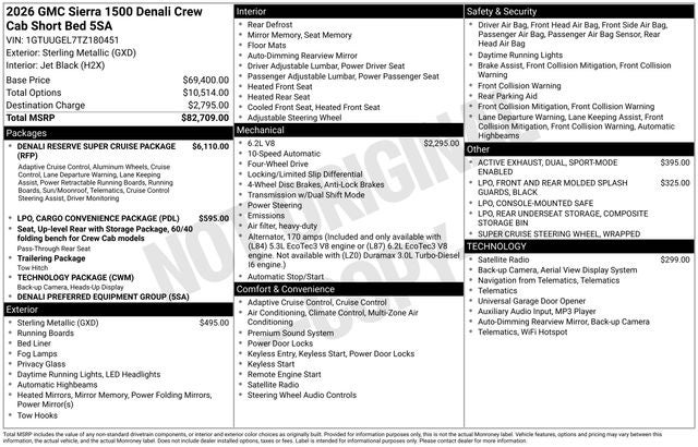 2026 GMC Sierra 1500 Denali