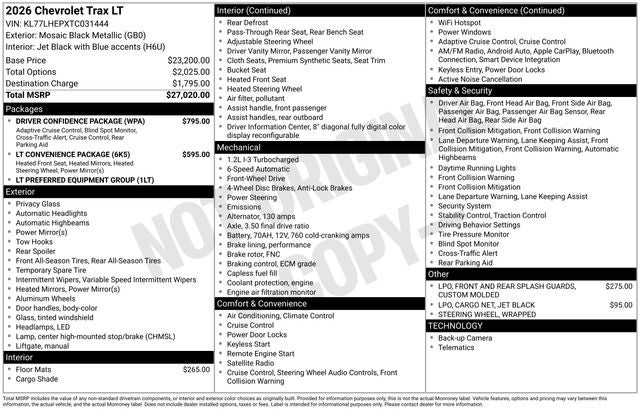 2026 Chevrolet Trax LT