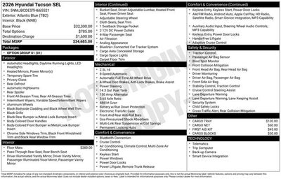 2026 Hyundai Tucson SEL AWD