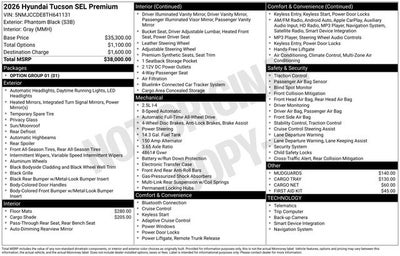 2026 Hyundai Tucson SEL Premium AWD