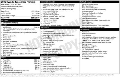 2026 Hyundai Tucson SEL Premium