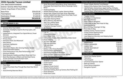 2026 Hyundai Tucson Limited FWD