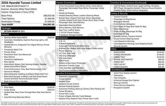 2026 Hyundai Tucson Limited AWD