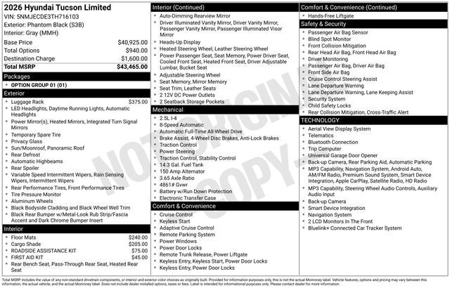 2026 Hyundai Tucson Limited