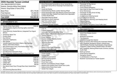 2026 Hyundai Tucson Limited