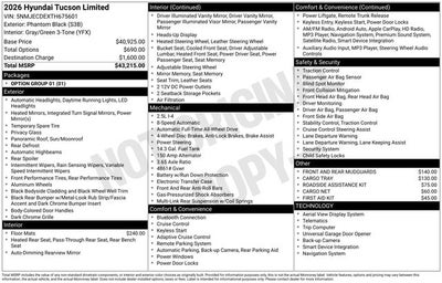 2026 Hyundai Tucson Limited AWD
