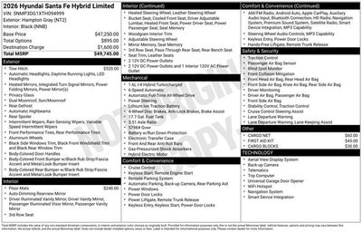 2026 Hyundai Santa Fe Hybrid Limited