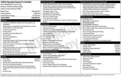 2026 Hyundai Santa Fe Limited AWD