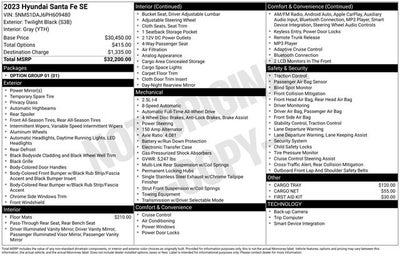 2023 Hyundai Santa Fe SE