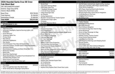2026 Hyundai Santa Cruz SE FWD