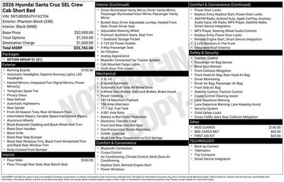 2026 Hyundai Santa Cruz SEL AWD