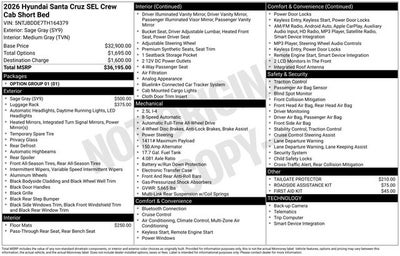 2026 Hyundai Santa Cruz SEL AWD
