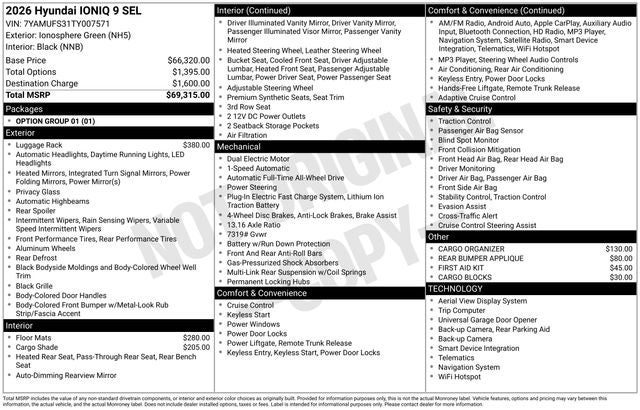 2026 Hyundai IONIQ 9 SEL