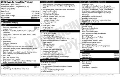 2026 Hyundai Kona SEL Premium AWD