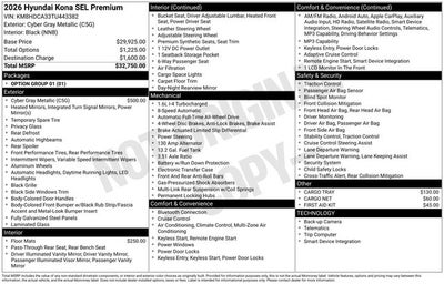 2026 Hyundai Kona SEL Premium