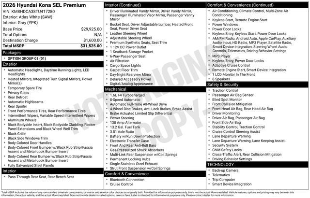 2026 Hyundai Kona SEL Premium AWD