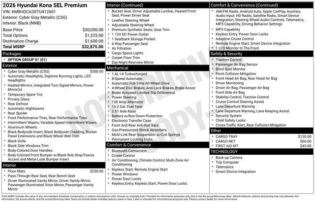 2026 Hyundai Kona SEL Premium AWD
