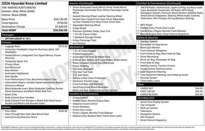 2026 Hyundai Kona Limited AWD