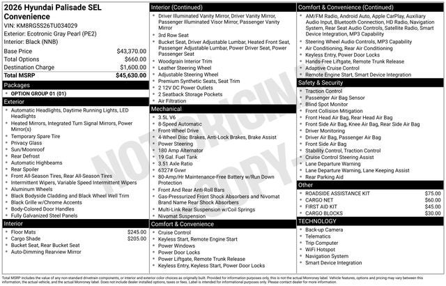 2026 Hyundai Palisade SEL FWD