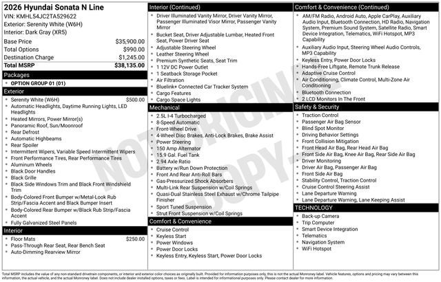 2026 Hyundai Sonata N Line