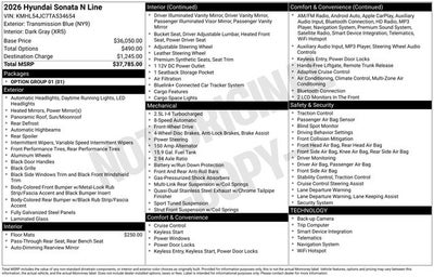 2026 Hyundai Sonata N Line