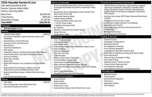 2026 Hyundai Sonata N Line