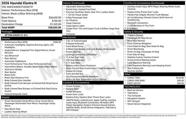 2026 Hyundai Elantra N Sedan