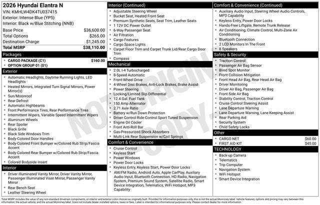 2026 Hyundai Elantra N Sedan