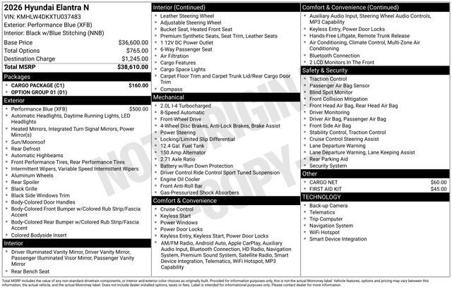 2026 Hyundai Elantra N Sedan
