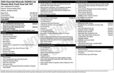 2026 Chevrolet Silverado 3500HD CC Work Truck