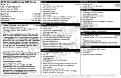2025 Chevrolet Express Cargo Van Work Van