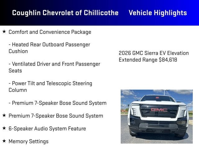 2026 GMC Sierra EV Extended Range Elevation
