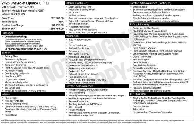 2026 Chevrolet Equinox FWD LT