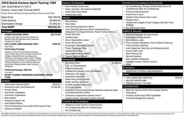 2026 Buick Enclave Sport Touring